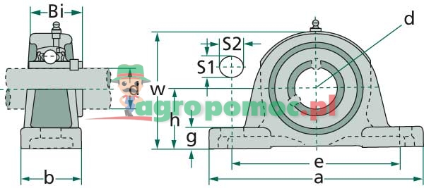 Radial insert ball bearing, complete | zdjęcie nr 2